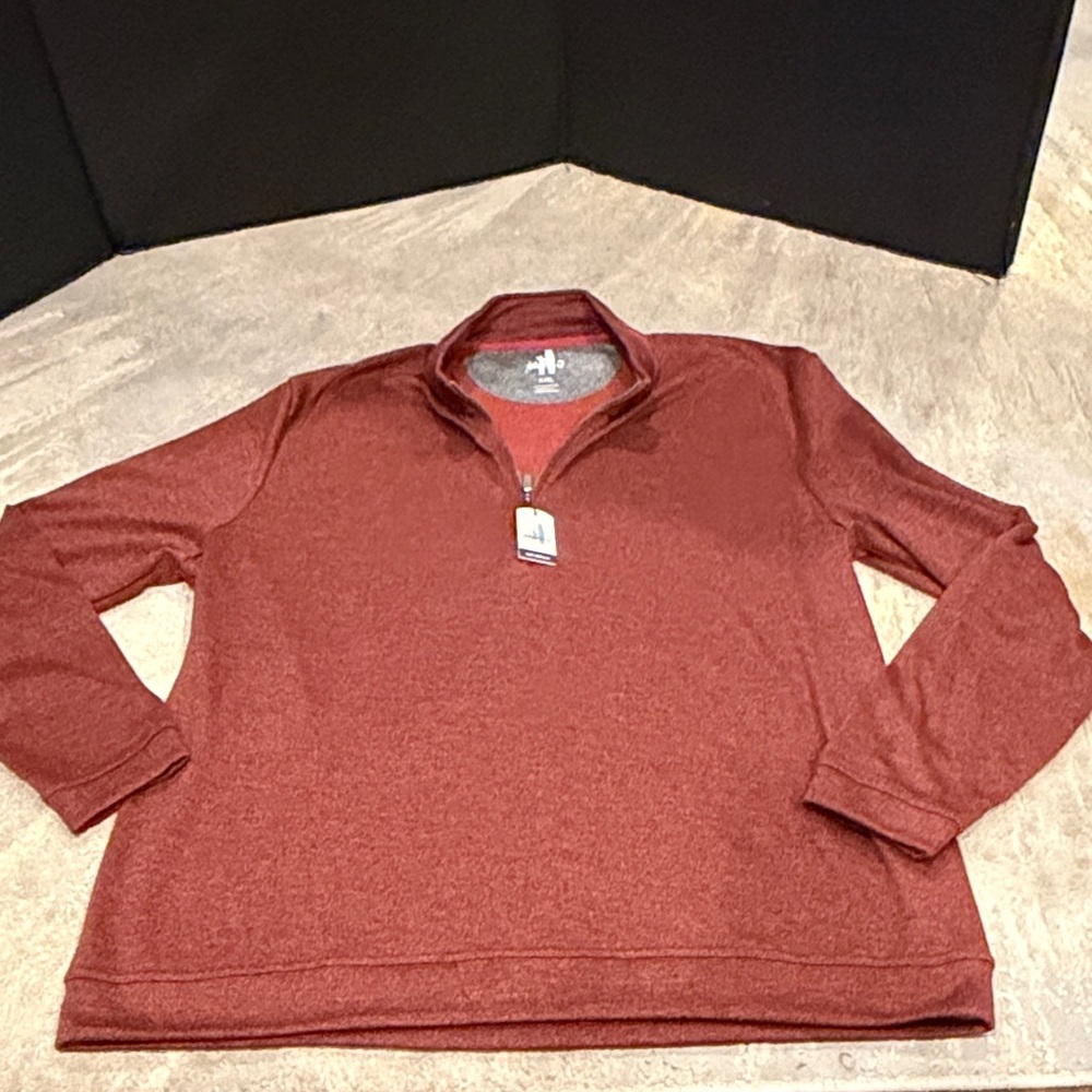 Johnnie O West Coast Prep Reflex Half Zip Fleece Pullover‎ NWT XXL $128 red rock